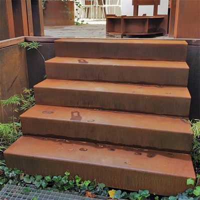 프리 풍화된 코르텐 강 정원 단계 계단 1000 밀리미터 내지 3000 밀리미터 폭