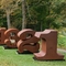 현대 훈장 옥외 금속 예술 조각품 Corten 강철 번호